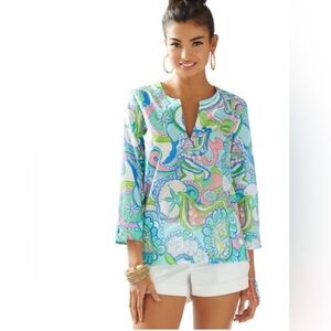 Lilly Pulitzer Multicolor Paisley Blouse